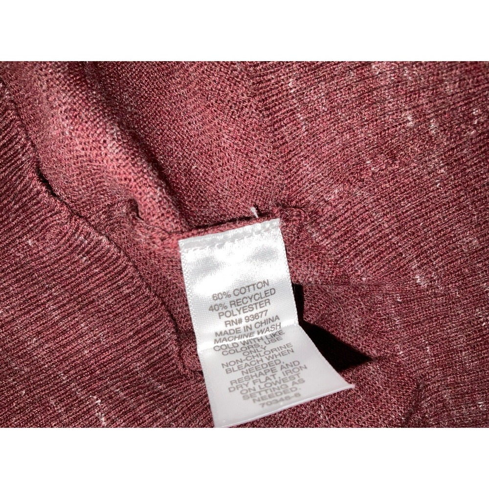 NWT Men's Big Tall Mutual Weave Lightweight Sweater Burgundy Heather Large Tall - Picture 7 of 7
